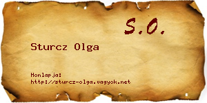Sturcz Olga névjegykártya