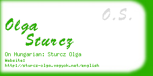 olga sturcz business card